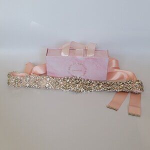 Bridal Belt for Women Dress, Prom, Quinceanera - Crystal Rhinestone - Handmade